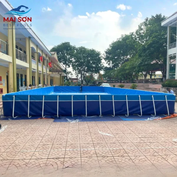 Lắp đặt bể bơi lắp ghép cho trường học tại Bắc Ninh
