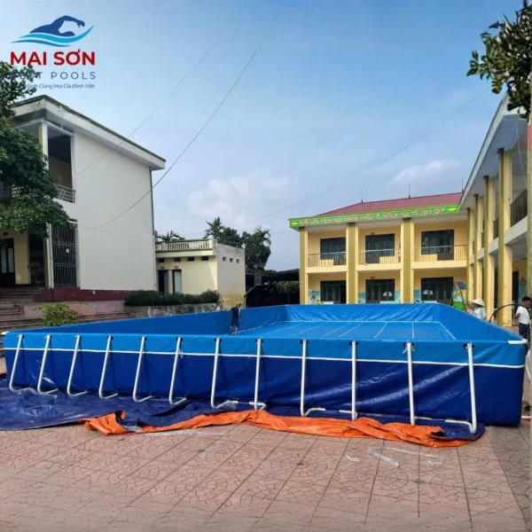 Lắp đặt bể bơi lắp ghép cho trường học tại Bắc Ninh