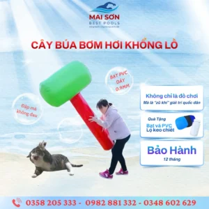 Đồ chơi bơm hơi team building - búa hơi khổng lồ