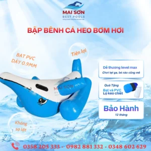 Tổng Hợp Các Loại Phao Bơm Hơi Thả Bể Bền Đẹp Và Hot Nhất Tại Mai Sơn Best Pools 12 Đồ chơi bơm hơi - Bập bênh cá heo bơm hơi