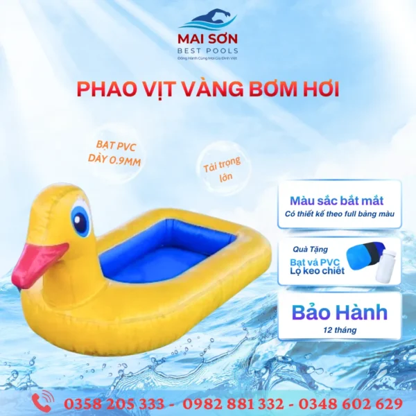 Tổng Hợp Các Loại Phao Bơm Hơi Thả Bể Bền Đẹp Và Hot Nhất Tại Mai Sơn Best Pools 21 Đồ chơi bơm hơi dưới nước - Phao vịt vàng bơm hơi