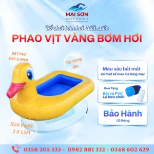 Phao vịt vàng bơm hơi