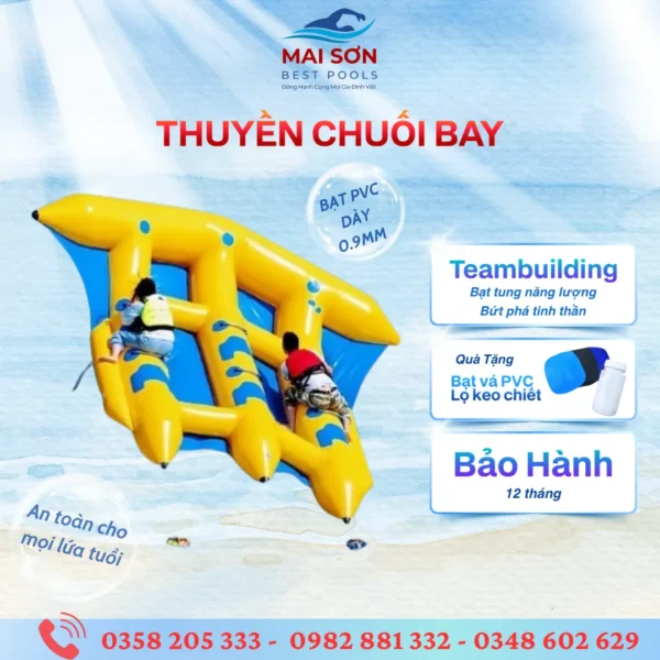 Đồ chơi bơm hơi - Thuyền chuối bay