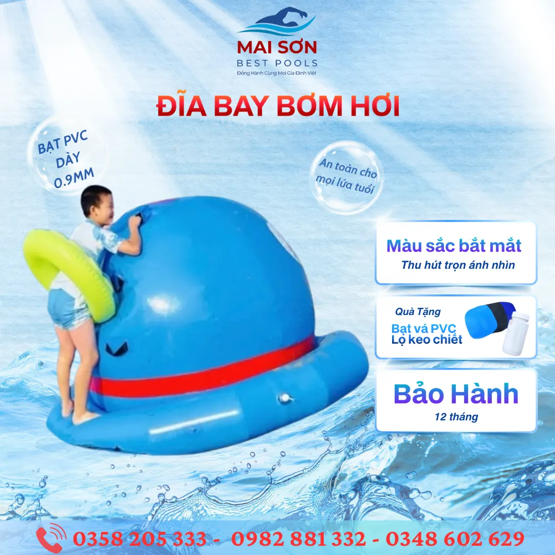 Tổng Hợp Các Loại Phao Bơm Hơi Thả Bể Bền Đẹp Và Hot Nhất Tại Mai Sơn Best Pools 2 Đồ chơi bơm hơi dưới nước - Đĩa bay bơm hơi
