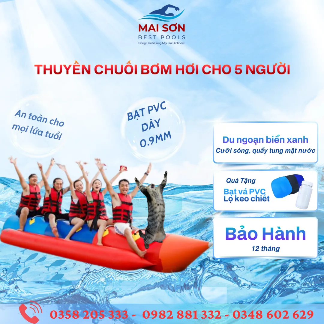 Thuyền chuối bơm hơi - Đồ chơi bơm hơi dưới nước 1 Đồ chơi bơm hơi - Thuyền chuối bơm hơi