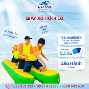 Đồ chơi bơm hơi team building - Giày xỏ hơi 4 lỗ
