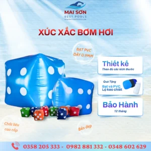 Top Các Loại Đồ Chơi Bơm Hơi Dưới Nước Và Teambuilding Hot Nhất Mùa Hè 55 Đồ chơi bơm hơi - Xúc xắc khổng lồ