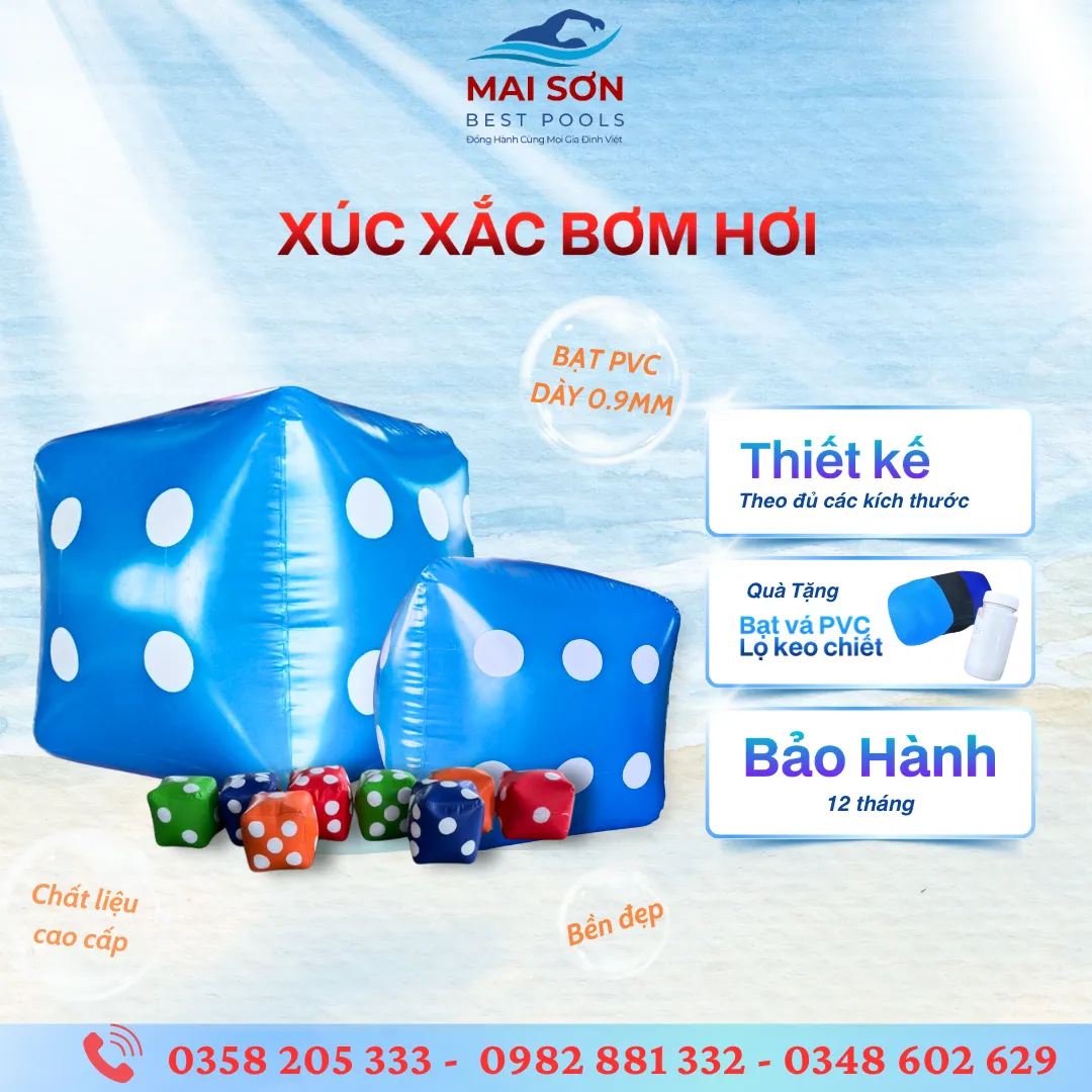 Top Các Loại Đồ Chơi Bơm Hơi Dưới Nước Và Teambuilding Hot Nhất Mùa Hè 28 Đồ chơi bơm hơi - Xúc xắc khổng lồ
