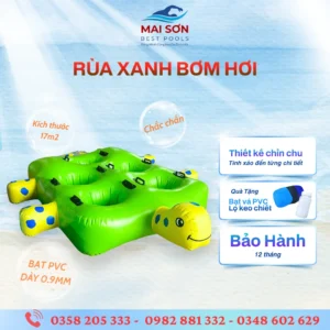 Top Các Loại Đồ Chơi Bơm Hơi Dưới Nước Và Teambuilding Hot Nhất Mùa Hè 48 Đồ chơi bơm hơi - Rùa xanh bơm hơi