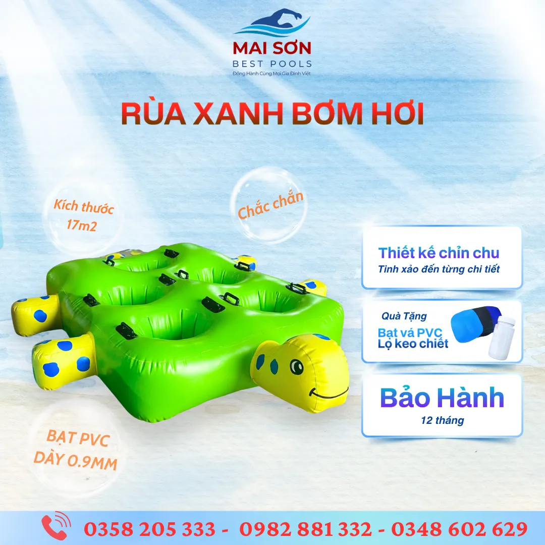 Top Các Loại Đồ Chơi Bơm Hơi Dưới Nước Và Teambuilding Hot Nhất Mùa Hè 21 Đồ chơi bơm hơi - Rùa xanh bơm hơi