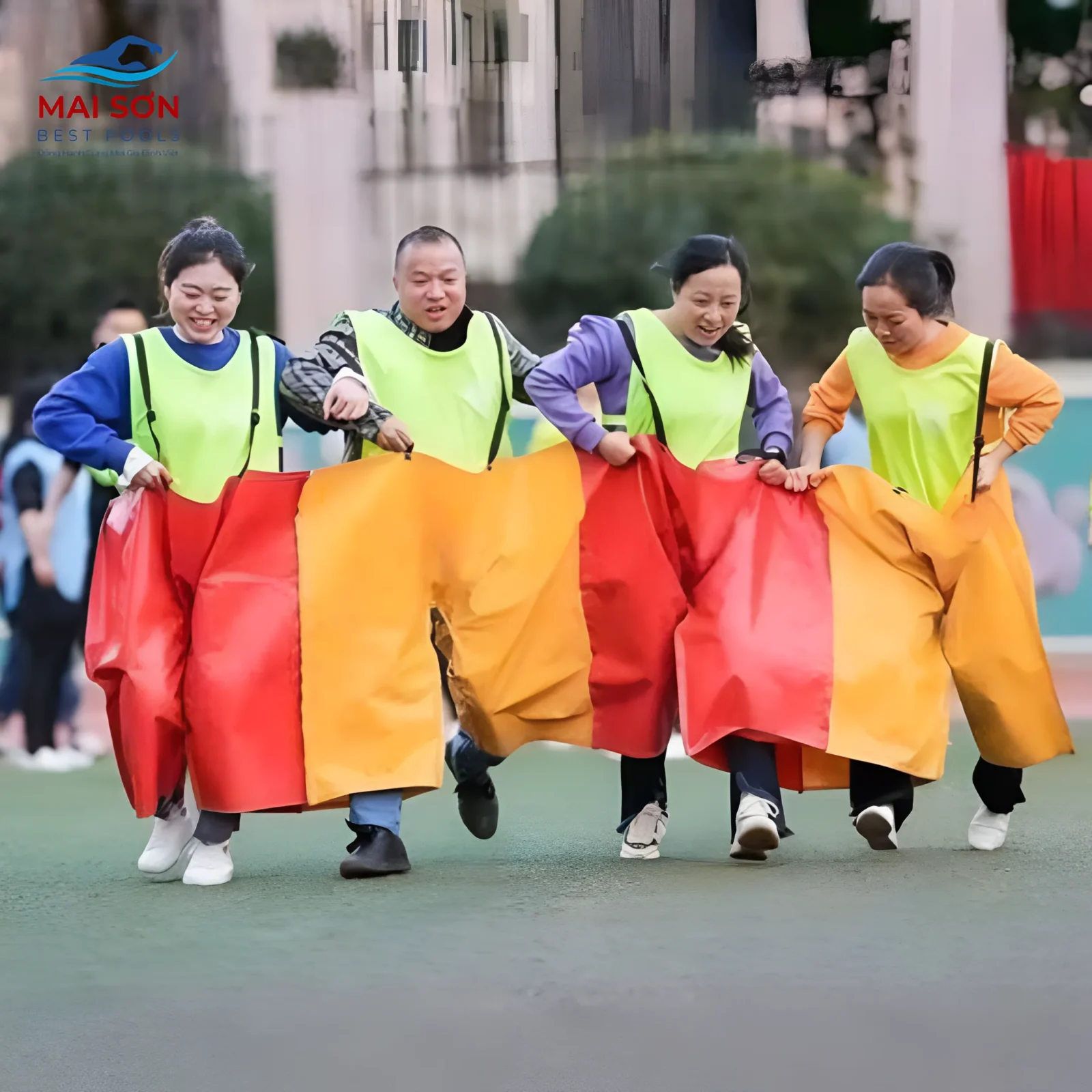 Quần Team Building 4 Người Bằng Bạt PVC - Đồ Chơi Bơm Hơi Team Building 3 Đồ chơi teambuilding - Quần team building 4 người bằng bạt PVC