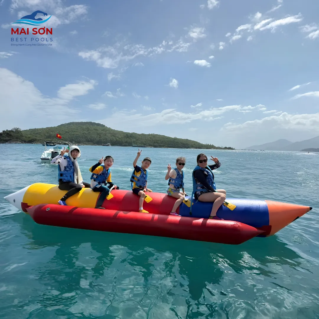 Thuyền chuối bơm hơi - Đồ chơi bơm hơi dưới nước 2 Đồ chơi bơm hơi - Thuyền chuối bơm hơi