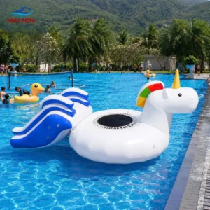 Cầu trượt kỳ lân bơm hơi - Đồ chơi bơm hơi dưới nước 7 Đồ chơi bơm hơi dưới nước - Cầu trượt kỳ lân bơm hơi