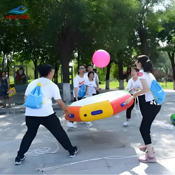 Đồ chơi bơm hơi team building - Đệm tâng bóng bơm hơi