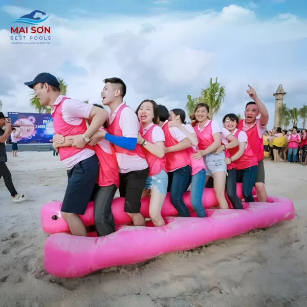 Giày xỏ hơi 4 lỗ - Đồ chơi bơm hơi team building 10 Đồ chơi bơm hơi team building - Giày xỏ hơi 4 lỗ