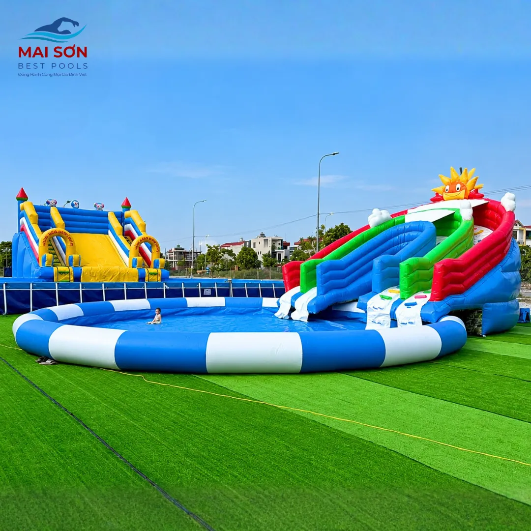Nhà Hơi Trượt Nước Mai Sơn 1 Nhà hơi trượt nước Mai Sơn