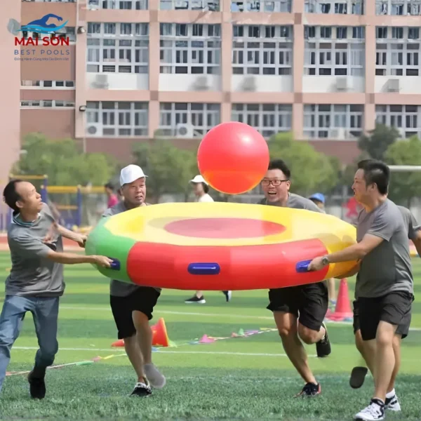 Đồ chơi bơm hơi team building - Đệm tâng bóng bơm hơi