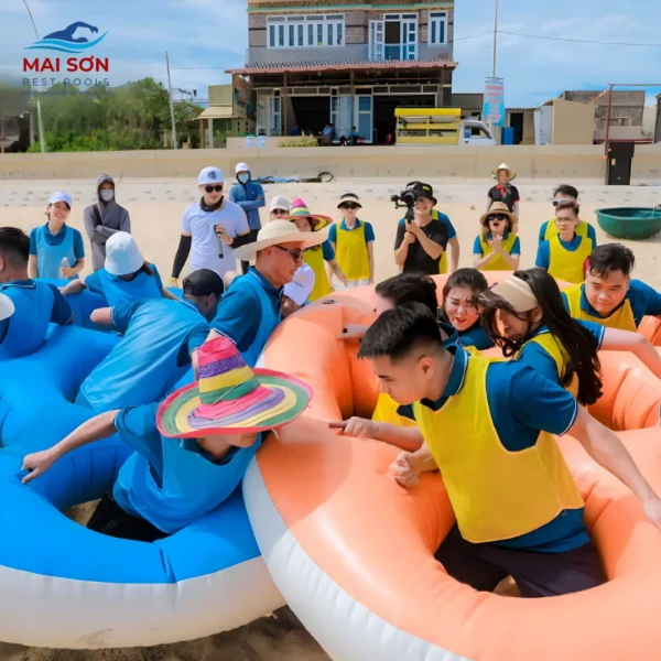 Phao Hơi 7 Lỗ - Đồ Chơi Bơm Hơi Teambuilding 12 Đồ chơi bơm hơi teambuilding - Phao hơi 7 lỗ