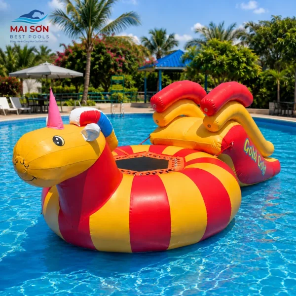 Cầu trượt kỳ lân bơm hơi - Đồ chơi bơm hơi dưới nước 12 Đồ chơi bơm hơi dưới nước - Cầu trượt kỳ lân bơm hơi