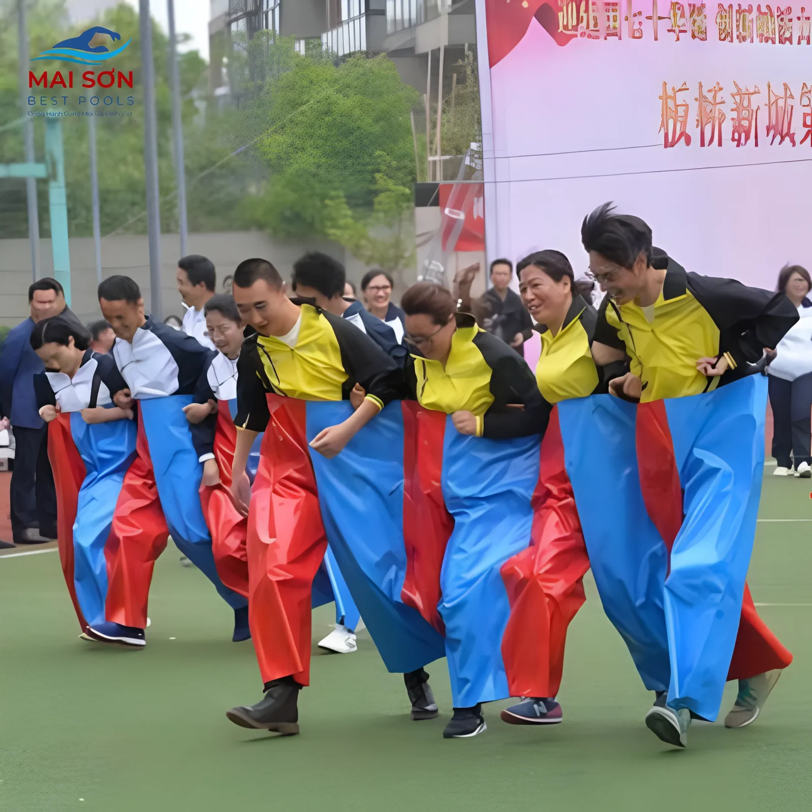 Quần Team Building 4 Người Bằng Bạt PVC - Đồ Chơi Bơm Hơi Team Building 4 Đồ chơi teambuilding - Quần team building 4 người bằng bạt PVC