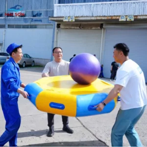 Đồ chơi bơm hơi team building - Đệm tâng bóng bơm hơi