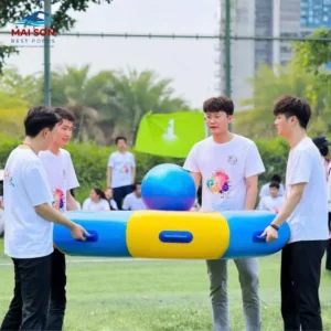 Đồ chơi bơm hơi team building - Đệm tâng bóng bơm hơi