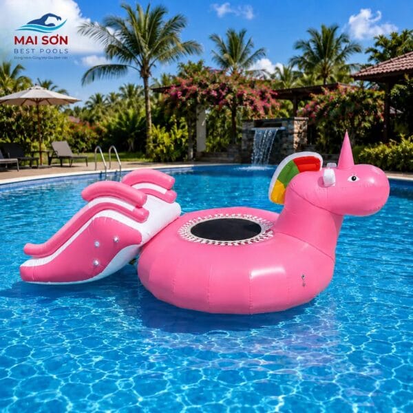 Cầu trượt kỳ lân bơm hơi - Đồ chơi bơm hơi dưới nước 13 Đồ chơi bơm hơi dưới nước - Cầu trượt kỳ lân bơm hơi