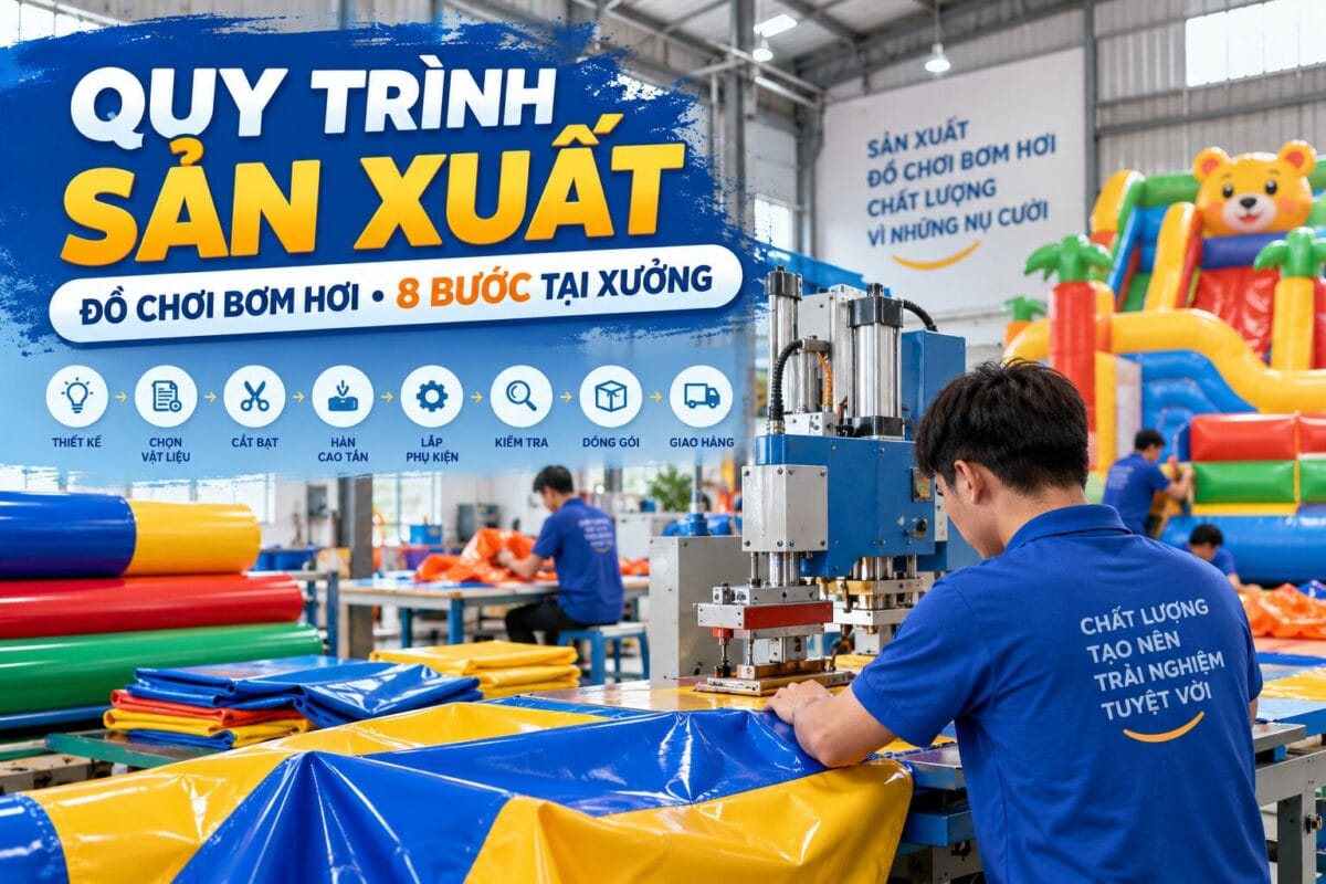 Quy Trình Sản Xuất Đồ Chơi Bơm Hơi: 8 Bước Tại Xưởng