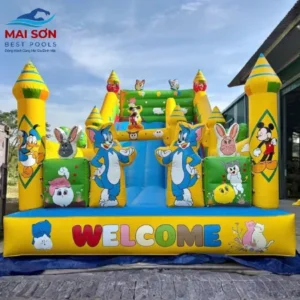 Nhà hơi mèo Tom kích thước 4x8m Mai Sơn Best Pools