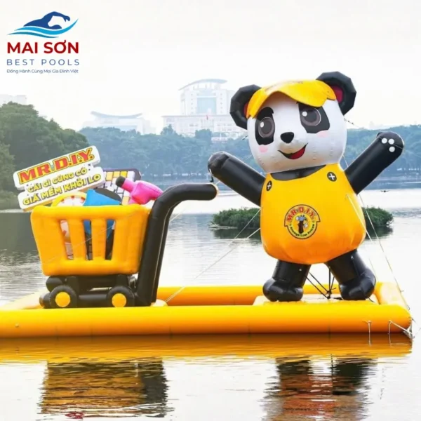 Linh Vật Gấu Trúc Bơm Hơi Khổng Lồ Cao 6m Thương Hiệu MR.DIY