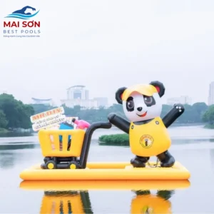 Linh Vật Gấu Trúc Bơm Hơi Khổng Lồ Cao 6m Thương Hiệu MR.DIY