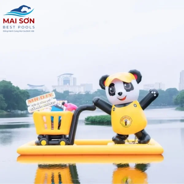 Linh Vật Gấu Trúc Bơm Hơi Khổng Lồ Cao 6m Thương Hiệu MR.DIY
