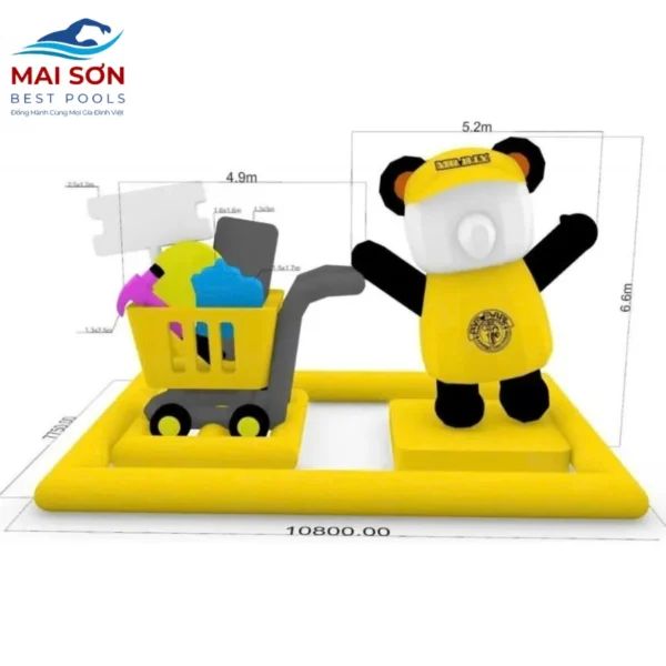Thiết kế 3D Linh Vật Gấu Trúc Bơm Hơi Khổng Lồ Cao 6m Thương Hiệu MR.DIY