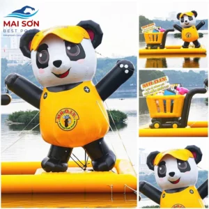 Linh Vật Gấu Trúc Bơm Hơi Khổng Lồ Cao 6m Thương Hiệu MR.DIY