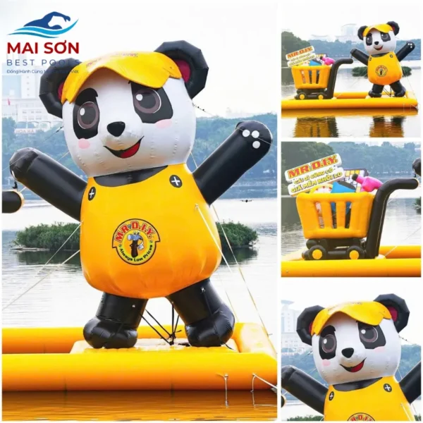 Linh Vật Gấu Trúc Bơm Hơi Khổng Lồ Cao 6m Thương Hiệu MR.DIY